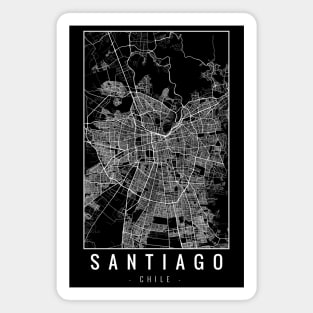 Santiago Chile Minimalist Map Magnet